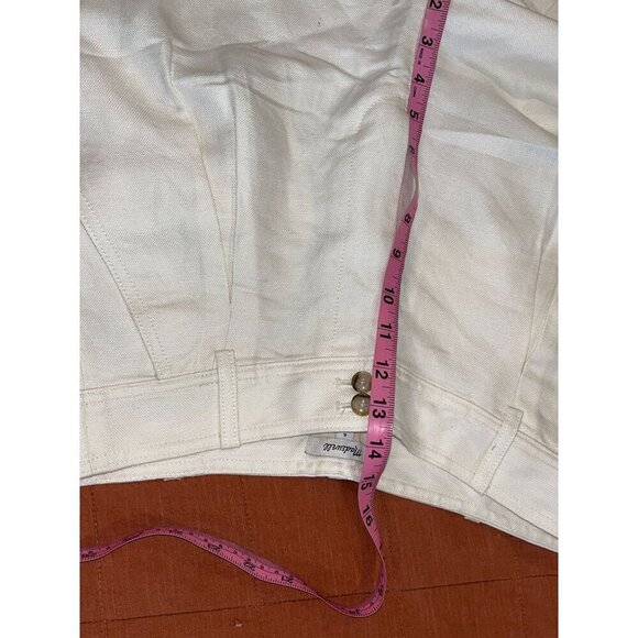 NWOT Madewell High-Waisted Tapered Denim Trousers Size 6 Cream  Womens - Picture 9 of 11